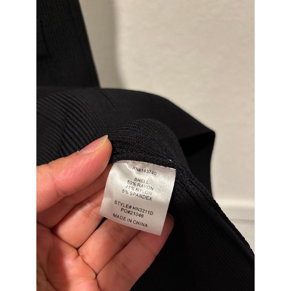 NWOT TUCKERNUCK HYACINTH HOUSE Black Knit Barbara Mini Dress Sz M - Picture 8 of 10